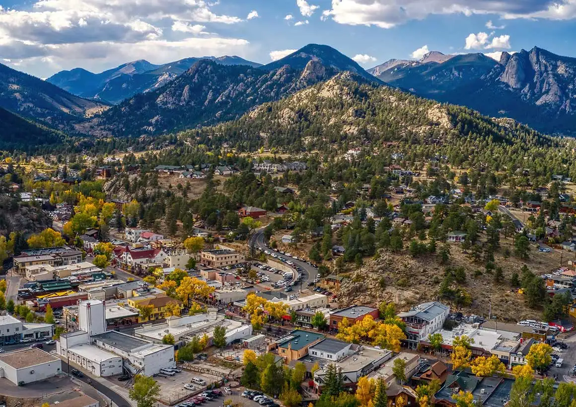 View of Estes Park, CO