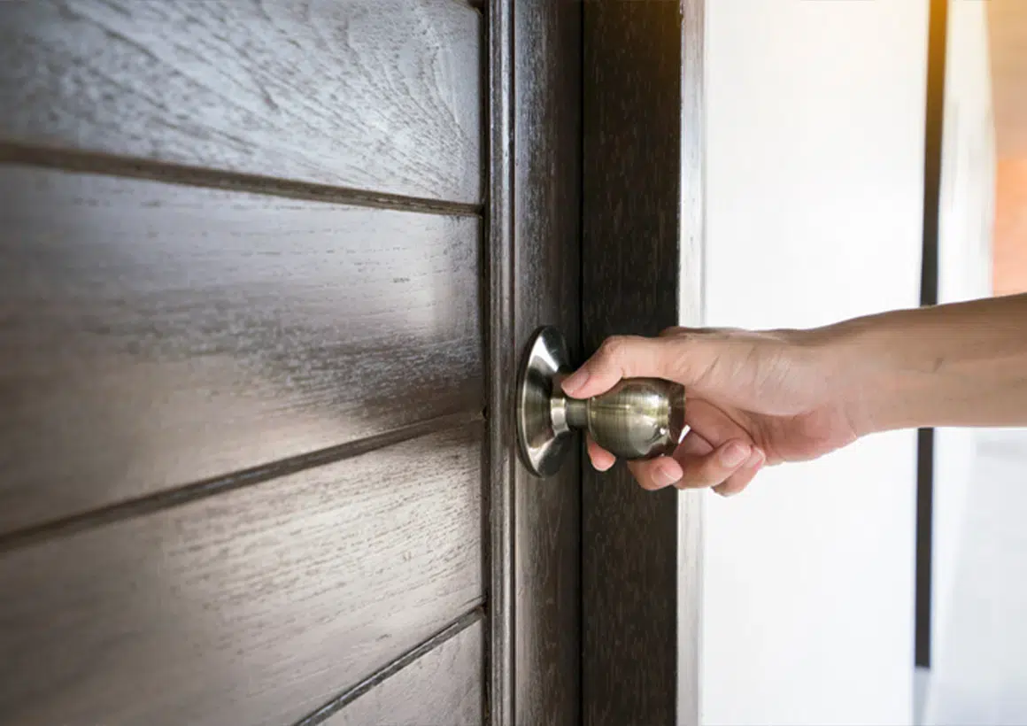 Adam Robinson, owner of Robinson Painting of Colorado LLC, arriving for an in-person consultation and surface inspection at a home on the Colorado Front Range